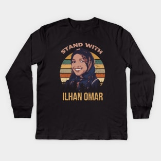 Ilhan Omar Kids Long Sleeve T-Shirt